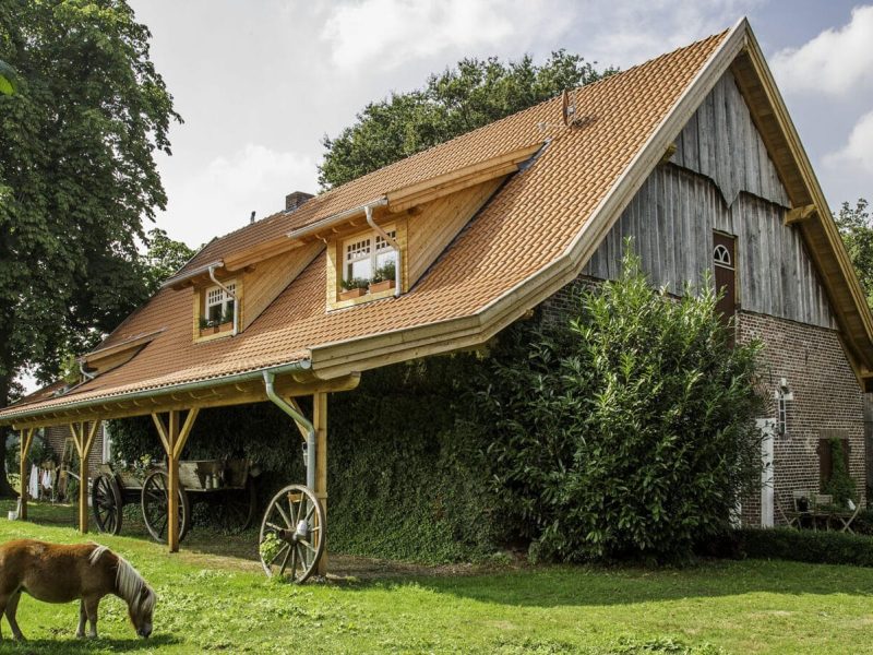 13-53_Obj_Vreden_vorher
Die Regensicherheit des Daches war nicht mehr gegeben. Eine Sanierung daher dringend erforderlich.

13-53_Obj_Vreden_Eindeckung
Nach alter Tradition erfolgte die Eindeckung mit Nachbarn und Freunden der Familie Jevsek.

13-53_Obj_Vreden_nach_Eindeckung
Durch den Einbau der zwei Gauben wurde neuer Wohnraum im Dachgeschoss geschaffen.

13-53_Obj_Vreden_Haus
Architektonisch wurde bei der Sanierung besonders auf den Erhalt des bäuerlichen Charmes geachtet.